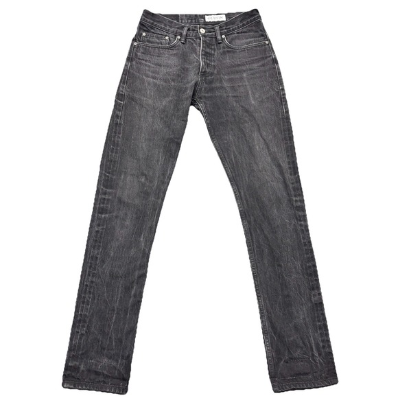 Gustin California Slim Jeans Mens 31 Black Raw Denim #116699 Fits 29x32